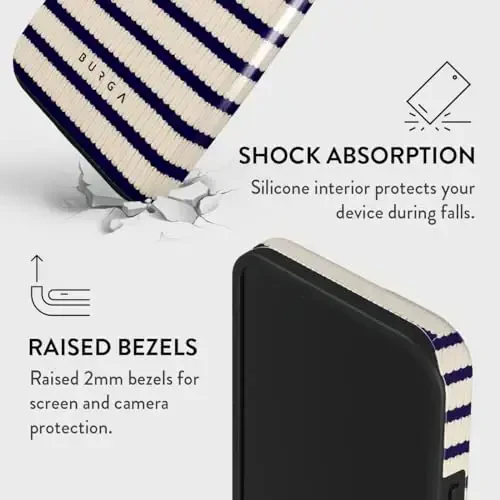 BURGA Phone Case for iPhone 14 - Cute, Trendy, Aesthetic, Pattern Phone Cover, Hard Shell Protection - fits Apple iPhone 14 Case for Women and Men - 4