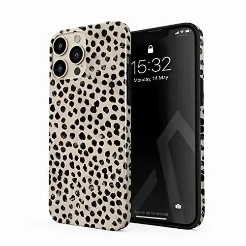 BURGA Phone Case for iPhone 14 Pro - Cute, Trendy, Aesthetic, Designer Pattern, 14pro Phone Cover, Hard Shell Protection - fits Apple iPhone 14 Pro Case for Women and Men - BURGA