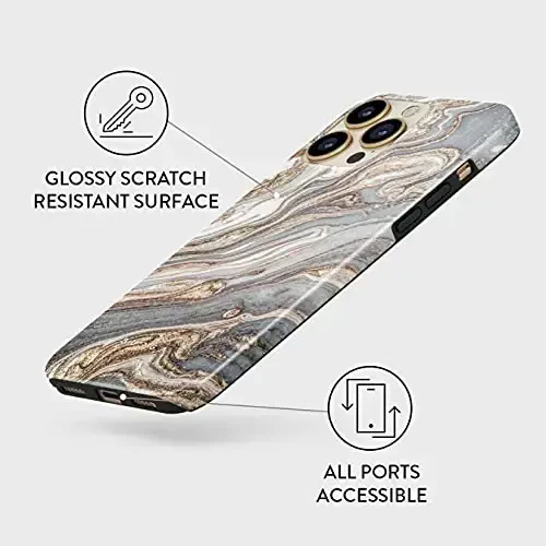 BURGA Phone Case for iPhone 14 Pro - Cute, Trendy, Aesthetic, Designer Pattern, 14pro Phone Cover, Hard Shell Protection - fits Apple iPhone 14 Pro Case for Women and Men - 4