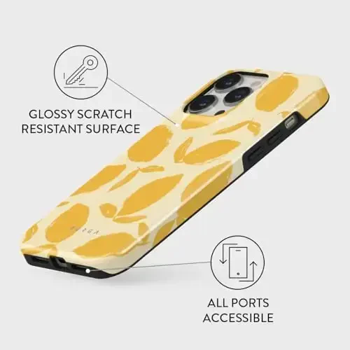 BURGA Phone Case for iPhone 14 Pro - Cute, Trendy, Aesthetic, Designer Pattern, 14pro Phone Cover, Hard Shell Protection - fits Apple iPhone 14 Pro Case for Women and Men - 4