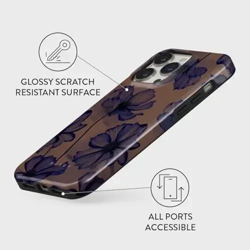 BURGA Phone Case for iPhone 14 Pro - Cute, Trendy, Aesthetic, Designer Pattern, 14pro Phone Cover, Hard Shell Protection - fits Apple iPhone 14 Pro Case for Women and Men - 4