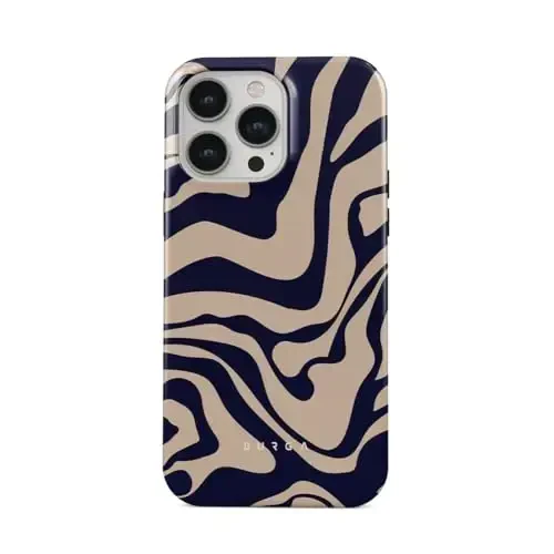 BURGA Phone Case for iPhone 14 Pro - Cute, Trendy, Aesthetic, Designer Pattern, 14pro Phone Cover, Hard Shell Protection - fits Apple iPhone 14 Pro Case for Women and Men - BURGA