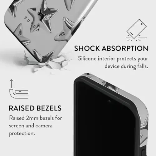 BURGA Phone Case for iPhone 14 Pro - Cute, Trendy, Aesthetic, Designer Pattern, 14pro Phone Cover, Hard Shell Protection - fits Apple iPhone 14 Pro Case for Women and Men - 5