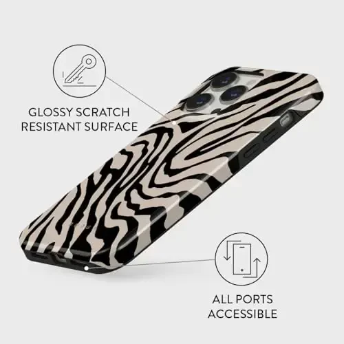 BURGA Phone Case for iPhone 14 Pro - Cute, Trendy, Aesthetic, Designer Pattern, 14pro Phone Cover, Hard Shell Protection - fits Apple iPhone 14 Pro Case for Women and Men - 3