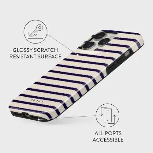 BURGA Phone Case for iPhone 14 Pro - Cute, Trendy, Aesthetic, Designer Pattern, 14pro Phone Cover, Hard Shell Protection - fits Apple iPhone 14 Pro Case for Women and Men - 3