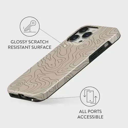 BURGA Phone Case for iPhone 14 Pro - Cute, Trendy, Aesthetic, Designer Pattern, 14pro Phone Cover, Hard Shell Protection - fits Apple iPhone 14 Pro Case for Women and Men - 3