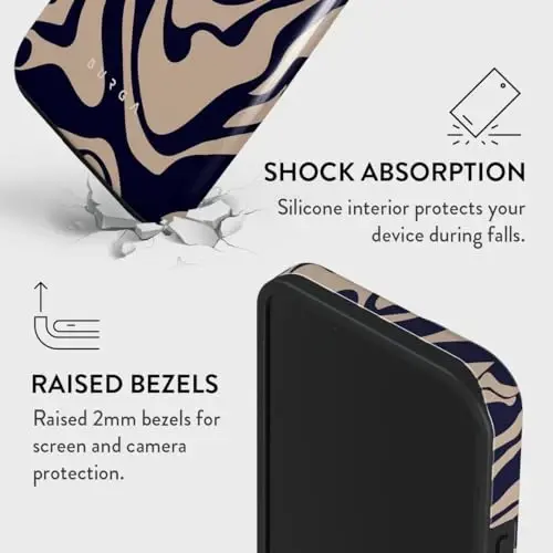 BURGA Phone Case for iPhone 15 - Cute, Trendy, Aesthetic, Pattern Phone Cover, Hard Shell Protection - fits Apple iPhone 15 Case for Women and Men - 4