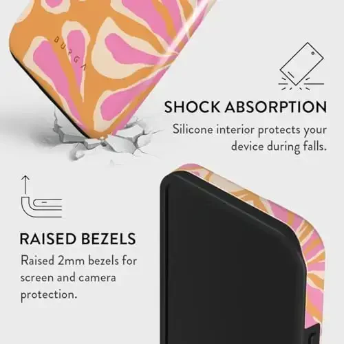 BURGA Phone Case for iPhone 15 - Cute, Trendy, Aesthetic, Pattern Phone Cover, Hard Shell Protection - fits Apple iPhone 15 Case for Women and Men - 4