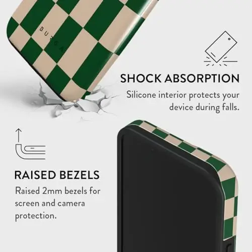 BURGA Phone Case for iPhone 15 - Cute, Trendy, Aesthetic, Pattern Phone Cover, Hard Shell Protection - fits Apple iPhone 15 Case for Women and Men - 4