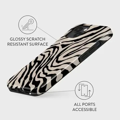 BURGA Phone Case for iPhone 15 - Cute, Trendy, Aesthetic, Pattern Phone Cover, Hard Shell Protection - fits Apple iPhone 15 Case for Women and Men - 3