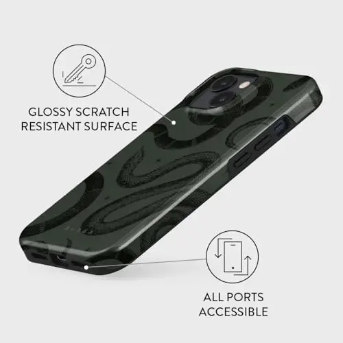 BURGA Phone Case for iPhone 15 - Cute, Trendy, Aesthetic, Pattern Phone Cover, Hard Shell Protection - fits Apple iPhone 15 Case for Women and Men - 3