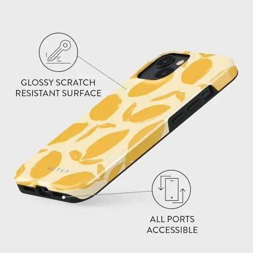 BURGA Phone Case for iPhone 15 - Cute, Trendy, Aesthetic, Pattern Phone Cover, Hard Shell Protection - fits Apple iPhone 15 Case for Women and Men - 3