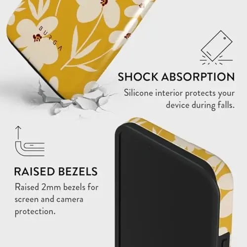 BURGA Phone Case for iPhone 15 - Cute, Trendy, Aesthetic, Pattern Phone Cover, Hard Shell Protection - fits Apple iPhone 15 Case for Women and Men - 4