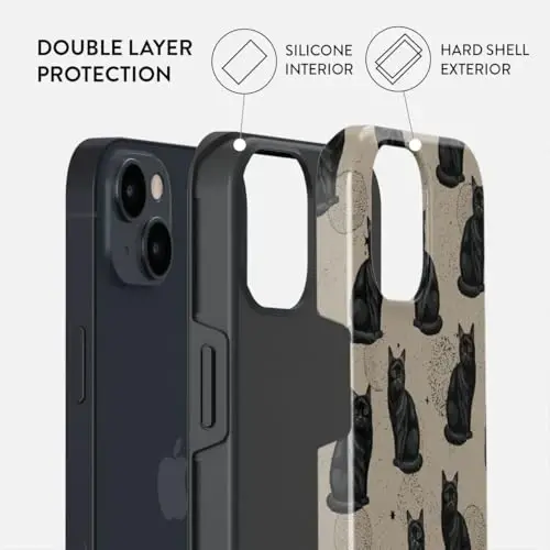 BURGA Phone Case for iPhone 15 - Cute, Trendy, Aesthetic, Pattern Phone Cover, Hard Shell Protection - fits Apple iPhone 15 Case for Women and Men - 2