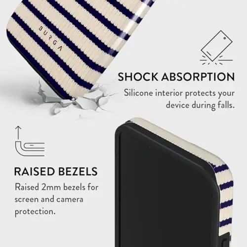 BURGA Phone Case for iPhone 15 - Cute, Trendy, Aesthetic, Pattern Phone Cover, Hard Shell Protection - fits Apple iPhone 15 Case for Women and Men - 4