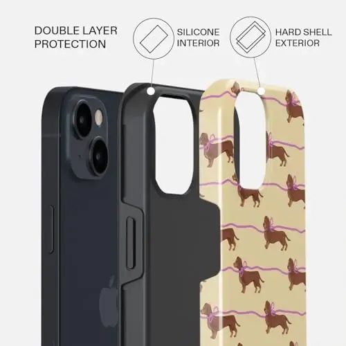 BURGA Phone Case for iPhone 15 - Cute, Trendy, Aesthetic, Pattern Phone Cover, Hard Shell Protection - fits Apple iPhone 15 Case for Women and Men - 2