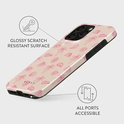 BURGA Phone Case for iPhone 15 Pro - Cute, Trendy, Aesthetic, Designer Pattern, 15pro Phone Cover, Hard Shell Protection - fits Apple iPhone 15 Pro Case for Women and Men - 3