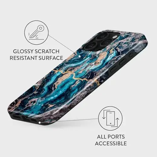 BURGA Phone Case for iPhone 15 Pro - Cute, Trendy, Aesthetic, Designer Pattern, 15pro Phone Cover, Hard Shell Protection - fits Apple iPhone 15 Pro Case for Women and Men - 3