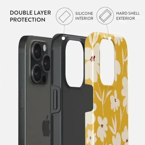 BURGA Phone Case for iPhone 15 Pro - Cute, Trendy, Aesthetic, Designer Pattern, 15pro Phone Cover, Hard Shell Protection - fits Apple iPhone 15 Pro Case for Women and Men - 2