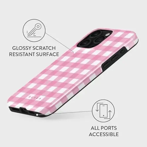 BURGA Phone Case for iPhone 15 Pro - Cute, Trendy, Aesthetic, Designer Pattern, 15pro Phone Cover, Hard Shell Protection - fits Apple iPhone 15 Pro Case for Women and Men - 3