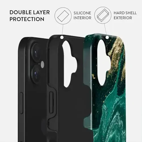 BURGA Phone Case for iPhone 16 - Cute, Trendy, Aesthetic, Pattern Phone Cover, Hard Shell Protection - fits Apple iPhone 16 Case for Women and Men - 2