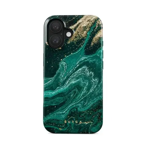 BURGA Phone Case for iPhone 16 - Cute, Trendy, Aesthetic, Pattern Phone Cover, Hard Shell Protection - fits Apple iPhone 16 Case for Women and Men - BURGA
