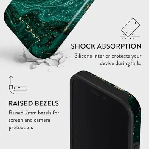BURGA Phone Case for iPhone 16 - Cute, Trendy, Aesthetic, Pattern Phone Cover, Hard Shell Protection - fits Apple iPhone 16 Case for Women and Men - 4
