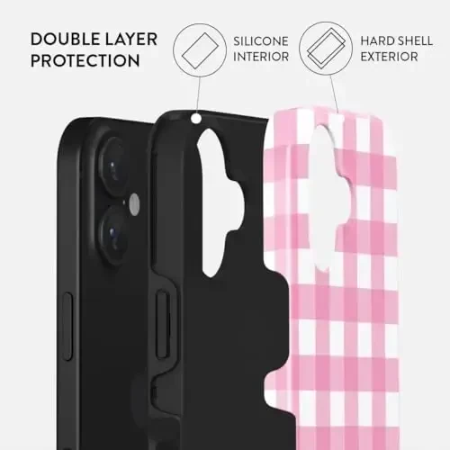 BURGA Phone Case for iPhone 16 - Cute, Trendy, Aesthetic, Pattern Phone Cover, Hard Shell Protection - fits Apple iPhone 16 Case for Women and Men - 2