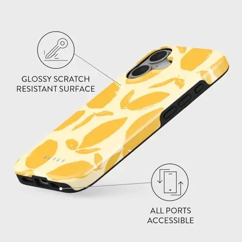 BURGA Phone Case for iPhone 16 - Cute, Trendy, Aesthetic, Pattern Phone Cover, Hard Shell Protection - fits Apple iPhone 16 Case for Women and Men - 3