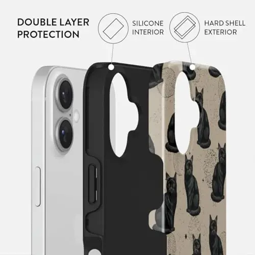 BURGA Phone Case for iPhone 16 - Cute, Trendy, Aesthetic, Pattern Phone Cover, Hard Shell Protection - fits Apple iPhone 16 Case for Women and Men - BURGA (1)
