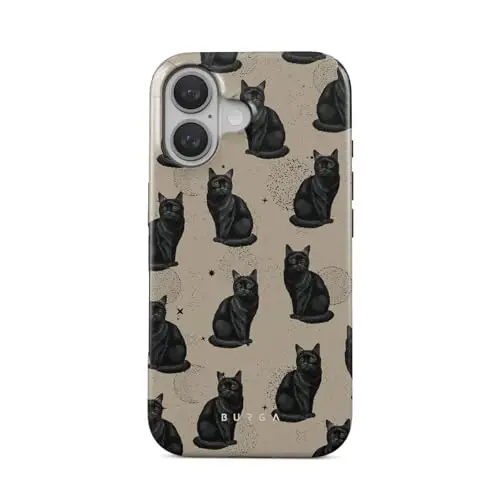 BURGA Unisex Phone Case for iPhone 16 – Dual-Layer Hybrid Design with Shock-Absorbing TPU & Durable Exterior, Scratch-Resistant Finish and Raised Bezel Edge for Screen Protection & Daily Use 