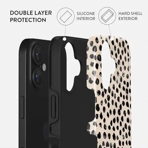 BURGA Phone Case for iPhone 16 - Cute, Trendy, Aesthetic, Pattern Phone Cover, Hard Shell Protection - fits Apple iPhone 16 Case for Women and Men - 2