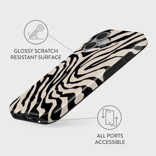 BURGA Phone Case for iPhone 16 - Cute, Trendy, Aesthetic, Pattern Phone Cover, Hard Shell Protection - fits Apple iPhone 16 Case for Women and Men - 3