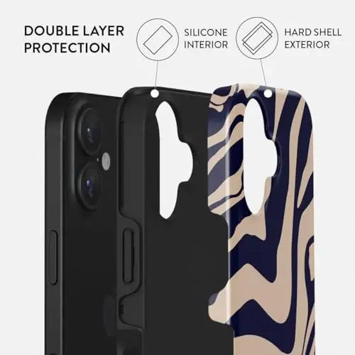 BURGA Phone Case for iPhone 16 - Cute, Trendy, Aesthetic, Pattern Phone Cover, Hard Shell Protection - fits Apple iPhone 16 Case for Women and Men - BURGA (1)