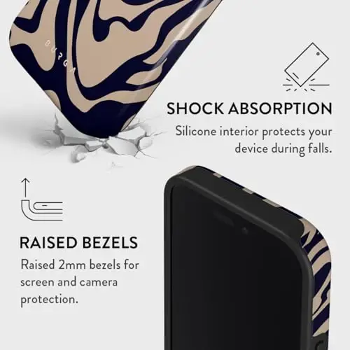 BURGA Phone Case for iPhone 16 - Cute, Trendy, Aesthetic, Pattern Phone Cover, Hard Shell Protection - fits Apple iPhone 16 Case for Women and Men - 4