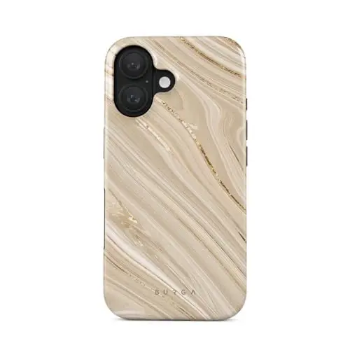 BURGA Unisex Phone Case for iPhone 16 – Dual-Layer Hybrid Design with Shock-Absorbing TPU & Durable Exterior, Scratch-Resistant Finish and Raised Bezel Edge for Screen Protection & Daily Use 