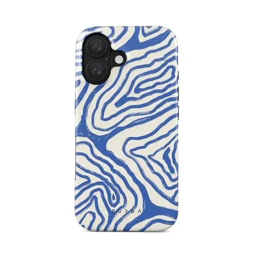 BURGA Phone Case for iPhone 16 - Cute, Trendy, Aesthetic, Pattern Phone Cover, Hard Shell Protection - fits Apple iPhone 16 Case for Women and Men - BURGA