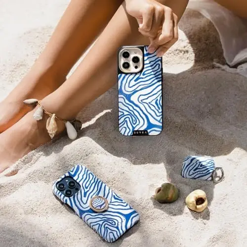 BURGA Phone Case for iPhone 16 - Cute, Trendy, Aesthetic, Pattern Phone Cover, Hard Shell Protection - fits Apple iPhone 16 Case for Women and Men - 5