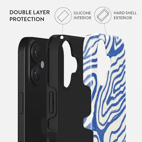 BURGA Phone Case for iPhone 16 - Cute, Trendy, Aesthetic, Pattern Phone Cover, Hard Shell Protection - fits Apple iPhone 16 Case for Women and Men - 2
