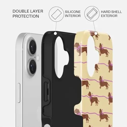 BURGA Phone Case for iPhone 16 - Cute, Trendy, Aesthetic, Pattern Phone Cover, Hard Shell Protection - fits Apple iPhone 16 Case for Women and Men - 2