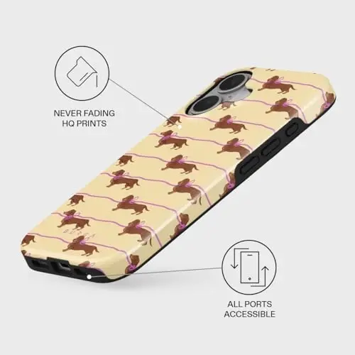 BURGA Phone Case for iPhone 16 - Cute, Trendy, Aesthetic, Pattern Phone Cover, Hard Shell Protection - fits Apple iPhone 16 Case for Women and Men - 3
