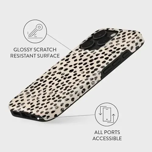 BURGA Phone Case for iPhone 16 Pro - Cute, Trendy, Aesthetic, Designer Pattern, 16pro Phone Cover, Hard Shell Protection - fits Apple iPhone 16 Pro Case for Women and Men - 3