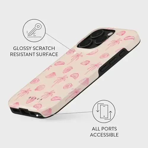 BURGA Phone Case for iPhone 16 Pro - Cute, Trendy, Aesthetic, Designer Pattern, 16pro Phone Cover, Hard Shell Protection - fits Apple iPhone 16 Pro Case for Women and Men - 3