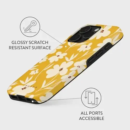 BURGA Phone Case for iPhone 16 Pro - Cute, Trendy, Aesthetic, Designer Pattern, 16pro Phone Cover, Hard Shell Protection - fits Apple iPhone 16 Pro Case for Women and Men - 3