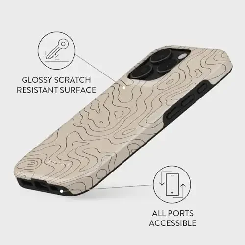 BURGA Phone Case for iPhone 16 Pro - Cute, Trendy, Aesthetic, Designer Pattern, 16pro Phone Cover, Hard Shell Protection - fits Apple iPhone 16 Pro Case for Women and Men - 3