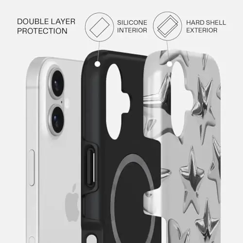 BURGA Phone Case for iPhone 17 - Cute, Trendy, Aesthetic, Pattern Phone Cover, Hard Shell Protection - fits Apple iPhone 17 Case for Women and Men - BURGA (1)