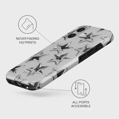 BURGA Phone Case for iPhone 17 - Cute, Trendy, Aesthetic, Pattern Phone Cover, Hard Shell Protection - fits Apple iPhone 17 Case for Women and Men - 3