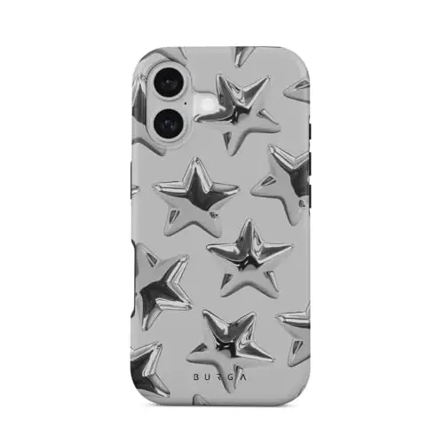 BURGA Phone Case for iPhone 17 - Cute, Trendy, Aesthetic, Pattern Phone Cover, Hard Shell Protection - fits Apple iPhone 17 Case for Women and Men - BURGA