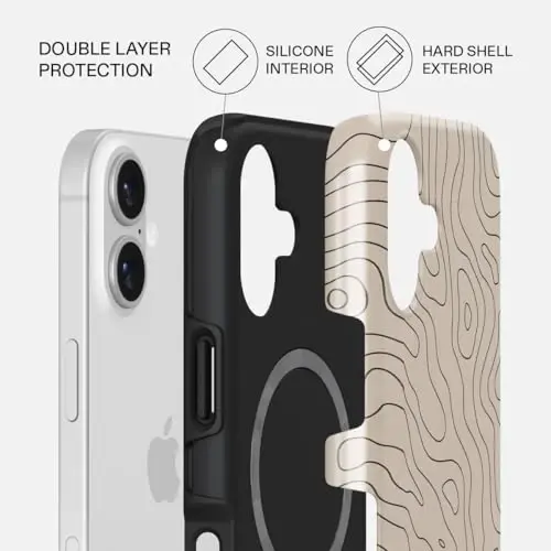 BURGA Phone Case for iPhone 17 - Cute, Trendy, Aesthetic, Pattern Phone Cover, Hard Shell Protection - fits Apple iPhone 17 Case for Women and Men - 2