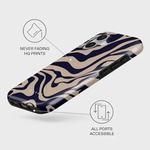 BURGA Phone Case for iPhone 17 - Cute, Trendy, Aesthetic, Pattern Phone Cover, Hard Shell Protection - fits Apple iPhone 17 Case for Women and Men - 3